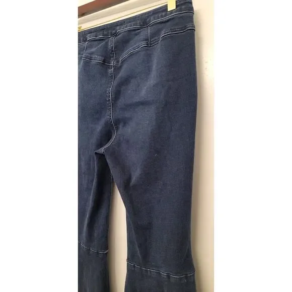 Free People Super Flare Bell Bottom Maddox Jeans 70s Boho Denim Pants Sz. 28 - Picture 10 of 12